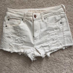 White Denim Shorts